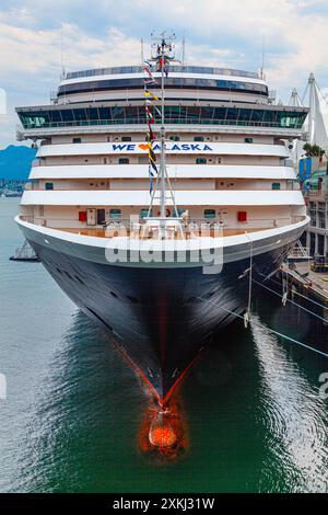 Alaska Kreuzfahrtschiff am Dock in Vancouver Kanada Stockfoto