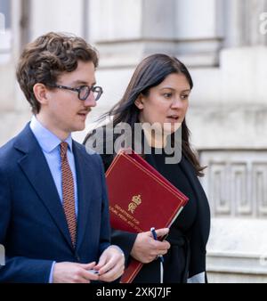 London, Großbritannien. Juli 2024. Minister und Beamte im Kabinettsbüro, 70 Whitehall London Großbritannien Lisa Nandy, Kulturministerin, Credit: Ian Davidson/Alamy Live News Stockfoto