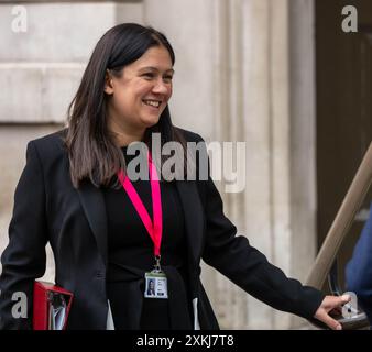 London, Großbritannien. Juli 2024. Minister und Beamte im Kabinettsbüro, 70 Whitehall London Großbritannien Lisa Nandy, Kulturministerin, Credit: Ian Davidson/Alamy Live News Stockfoto