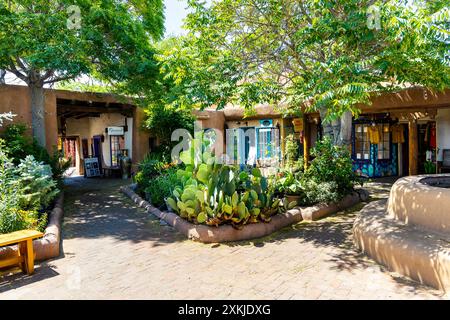 Innenhof des Patio Market in der Altstadt, Albuquerque, New Mexico, USA Stockfoto