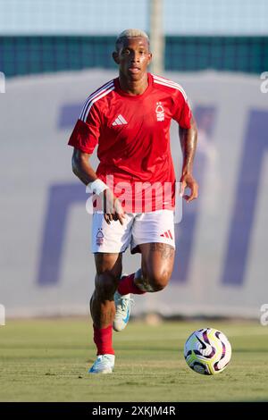 San Pedro Del Pinatar, Spanien. Juli 2024. MURCIA, SPANIEN - 23. JULI: Danilo of Nottingham Forest in Aktion während des Freundschaftsspiels zwischen Nottingham Forest und Millwall im Pinatar Arena Stadium am 23. Juli 2024 in Murcia, Spanien. (Foto von Francisco Macia/Photo Players Images/Magara Press) Credit: Magara Press SL/Alamy Live News Stockfoto