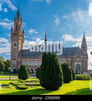 Der Friedenspalast, ein Verwaltungsgebäude des Völkerrechts in den Haag, Niederlande Stockfoto