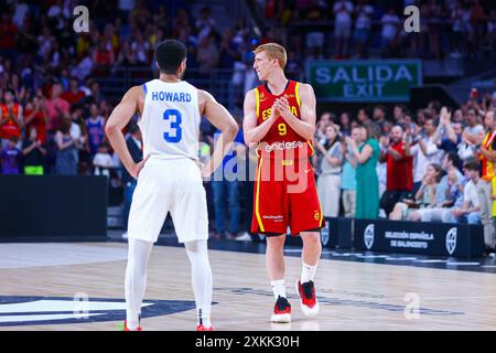 Madrid, Spanien. Juli 2024. Juli 2024; Wizink Center; Madrid; Spanien; Freundschaftsspiel; Olympische Spiele; Spanien gegen Puerto Rico; Basketball-freundliches Spiel vor den Olympischen Spielen Spanien gegen Puerto Rico 900/Cordon PRESS Credit: CORDON PRESS/Alamy Live News Stockfoto