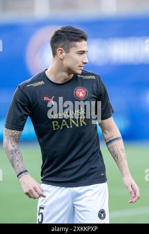 Andorra La Vella, Andorra: 23. Juli 2024: Emiliano Martinez vom FC Midtjylland Players vor der zweiten Phase der Qualifikation zur UEFA Champions League Stockfoto