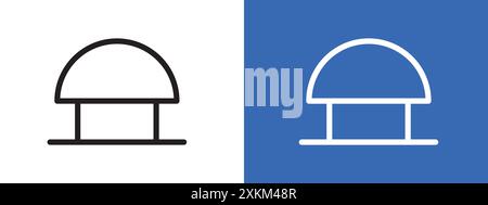 Buzzer Symbol Logo Vektorumrandung in Schwarz-weiß Stock Vektor