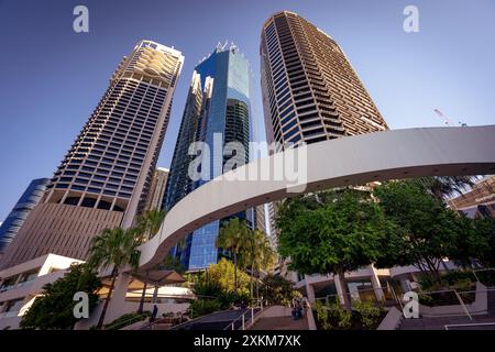 Brisbane, QLD, Australien - Blick auf moderne Hochhäuser der Stadt Stockfoto