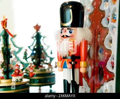 Holznussknacker Soldat - Weihnachtsdekoration - Deutschland Stockfoto