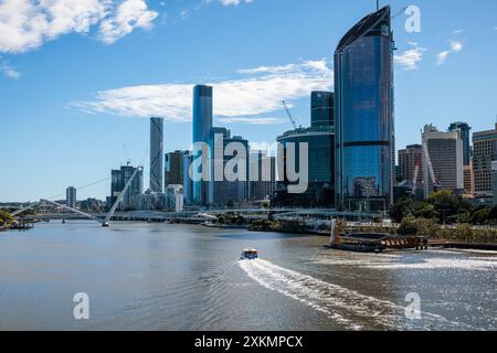 Blick auf Brisbane Central Business District, Queensland, Australien. Stockfoto