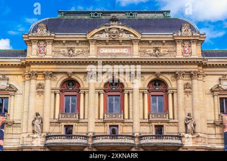 Lyon, Frankreich. Juni 2024. Fassade des Theaters Les Célestins, erbaut von Gaspard André im 19. Jahrhundert Stockfoto