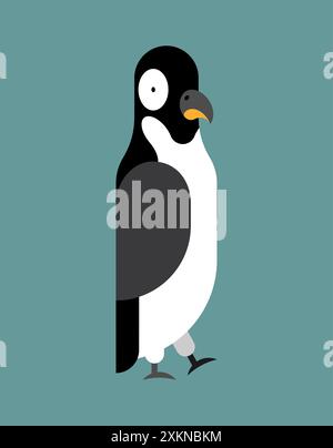 Cartoon Pinguin isoliert. Polarvogel Vektor-Illustration Stock Vektor