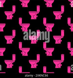 Toilettentopf-Muster nahtlos. WC-Hintergrund. Toilettenstruktur Stock Vektor