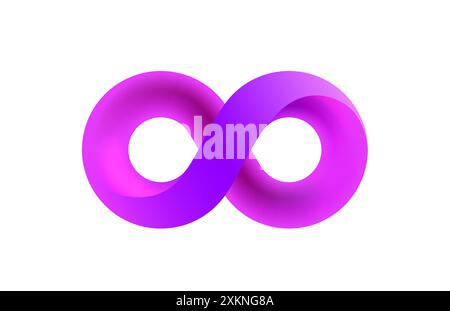 Symbol für unendliche Farbe, Grafik für Zeichenelemente. Vektor Stock Vektor