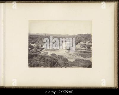 Ein javanisches Dorf in der Nähe des Flusses Stockfoto