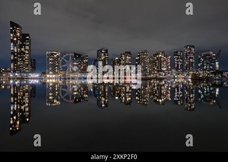 Docklands Night Stockfoto