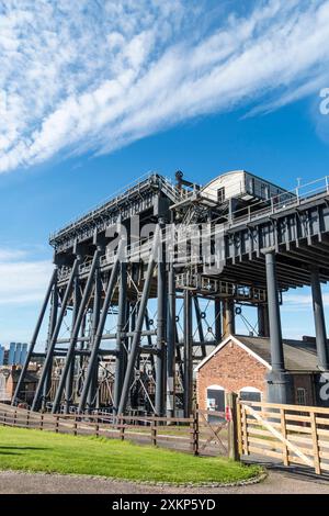 Anderton Boat Lift in östlicher Höhe von Northwich, Cheshire, 2021 Stockfoto