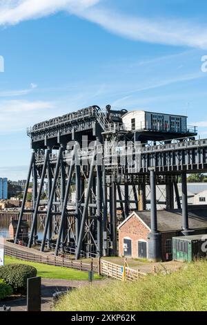 Anderton Boat Lift östliche Höhe von der oberen Ebene Northwich, Cheshire, 2021 Stockfoto