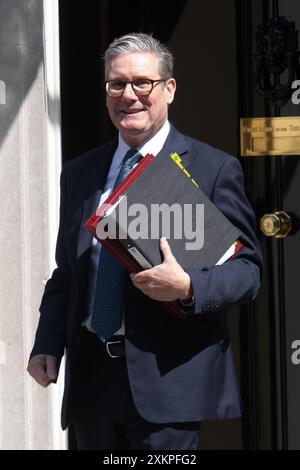 London, Großbritannien. Juli 2024. Der britische Premierminister Sir Keir Starmer verlässt die Downing Street für PMQs. Quelle: Justin Ng/Alamy Live News. Stockfoto