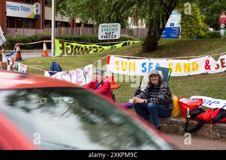 South West Water Protest, Peninsula Business Park, Exeter U. K am 24. Juli 2024 Stockfoto