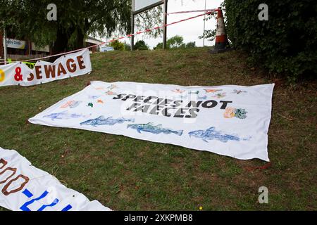 South West Water Protest, Peninsula Business Park, Exeter U. K am 24. Juli 2024 Stockfoto