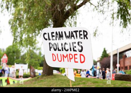 South West Water Protest, Peninsula Business Park, Exeter U. K am 24. Juli 2024 Stockfoto