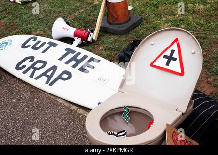 South West Water Protest, Peninsula Business Park, Exeter U. K am 24. Juli 2024 Stockfoto