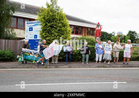 South West Water Protest, Peninsula Business Park, Exeter U. K am 24. Juli 2024 Stockfoto