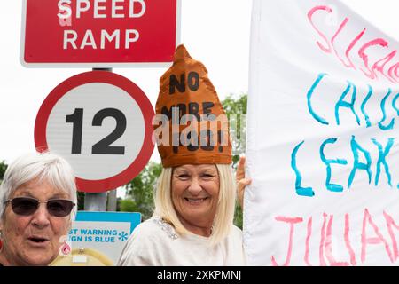 South West Water Protest, Peninsula Business Park, Exeter U. K am 24. Juli 2024 Stockfoto