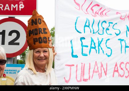 South West Water Protest, Peninsula Business Park, Exeter U. K am 24. Juli 2024 Stockfoto