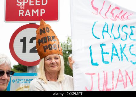 South West Water Protest, Peninsula Business Park, Exeter U. K am 24. Juli 2024 Stockfoto