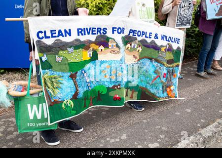 South West Water Protest, Peninsula Business Park, Exeter U. K am 24. Juli 2024 Stockfoto