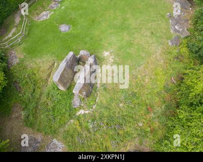 Die Coldrum Long barrow ist eine lange barrow in der Nähe des Dorfes Trottiscliffe in kent Stockfoto