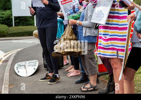 South West Water Protest, Peninsula Business Park, Exeter U. K am 24. Juli 2024 Stockfoto