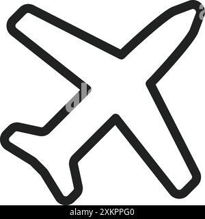 Vektorbild des Symbols Lufttransport. Geeignet für mobile Anwendungen, Webanwendungen und Printmedien. Stock Vektor