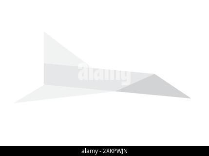 Papierherstellungsflugzeug, das in der Luft fliegt, nette E-Mail-Nachricht und Buchstabensymbolvektorillustration Stock Vektor