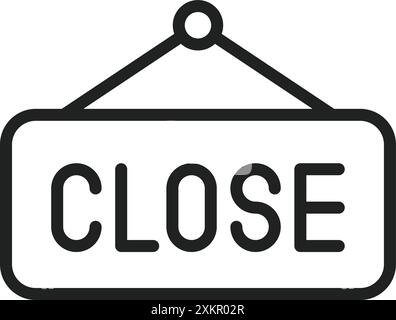 Vektorbild des Symbols „Closed Sign“. Geeignet für mobile Anwendungen, Webanwendungen und Printmedien. Stock Vektor
