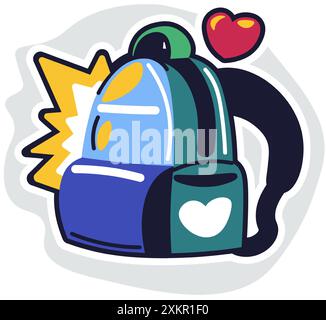 Cartoon-Illustration eines Rucksacks Stock Vektor
