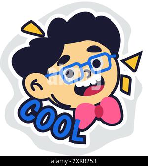 Vektor-Illustration eines Zeichentrickjungen Stock Vektor