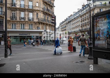 Rue du Faubourg Saint-Denis, 75010 Paris, Frankreich Stockfoto