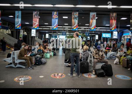 Bahnhof Brüssel Midi, S-Bahn Gare du Midi/Zuidstation, Belguim Stockfoto