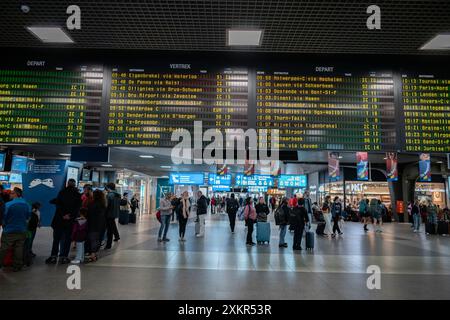 Bahnhof Brüssel Midi, S-Bahn Gare du Midi/Zuidstation, Belguim Stockfoto