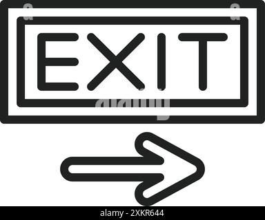 Vektorbild des Symbols beenden. Geeignet für mobile Anwendungen, Webanwendungen und Printmedien. Stock Vektor