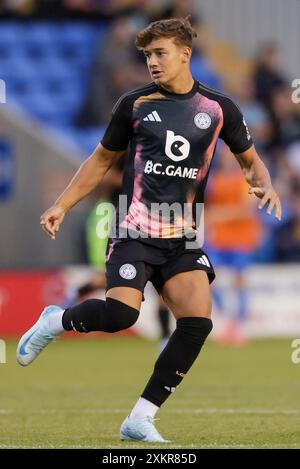 Will Alves in Leicester City während des Freundschaftsspiels vor der Saison im Croud Meadow Stadion in Shrewsbury. Bilddatum: Dienstag, 23. Juli 2024. Stockfoto