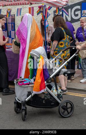 Glasgow, Schottland, Großbritannien. 20. Juli 2024: Glasgow Pride at the Barras and Glasgow Green. Stockfoto