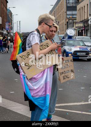 Glasgow, Schottland, Großbritannien. 20. Juli 2024: Glasgow Pride at the Barras and Glasgow Green. Stockfoto