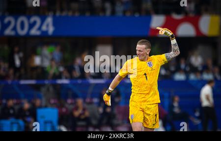 Berlin, Deutschland. Juli 2024. Jordan Pickford (eng) Spain - England Spanien - England 14.07.2024 Copyright (nur für journalistische Zwecke) by : Stockfoto