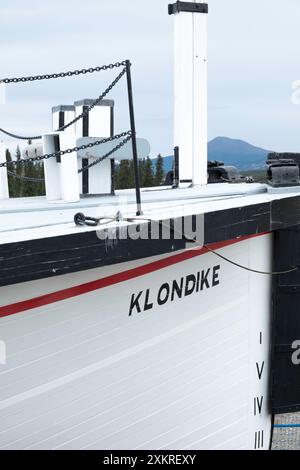 Klondike Raddampfer trocken angedockt in Whitehorse, Yukon Territory Stockfoto