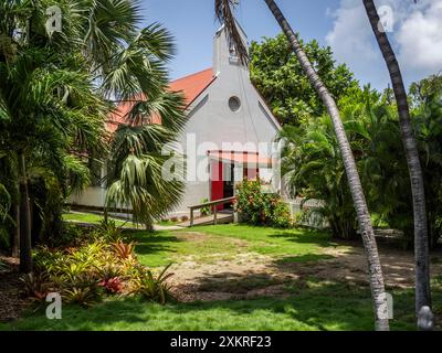 Evangelisch-Lutherische Kirche von Nazareth in Cruz Bay auf der Karibikinsel St. John auf den US-Jungferninseln Stockfoto