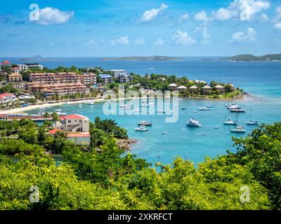 Cruz Bay auf der Karibikinsel St. John auf den amerikanischen Jungferninseln Stockfoto