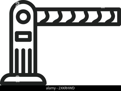 Vektorbild des Symbols „Parksperre“. Geeignet für mobile Anwendungen, Webanwendungen und Printmedien. Stock Vektor