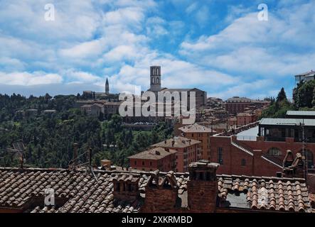 Perugia, die Hauptstadt der Region Umbrien in Mittelitalien Stockfoto